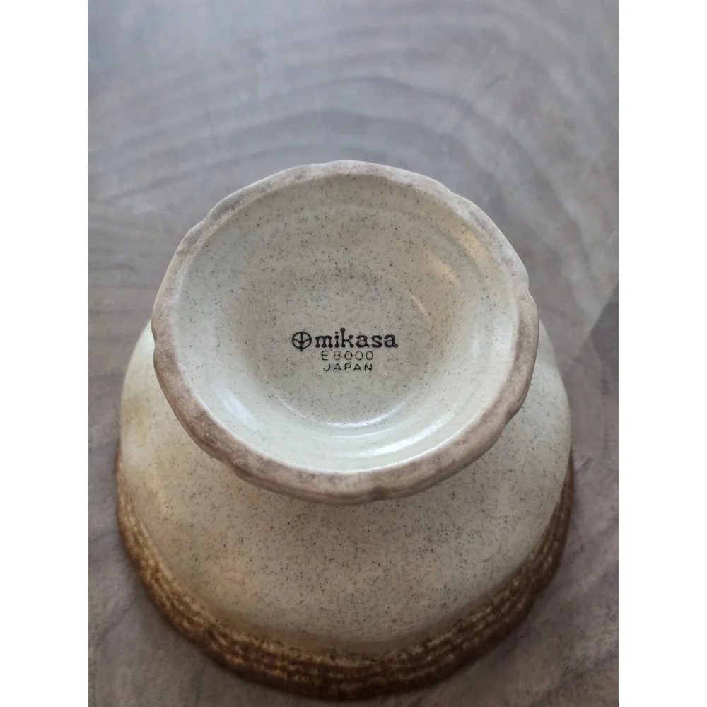 Mikasa Whole Wheat E8000 Stoneware Covered Sugar Bowl‎ Missing Lid
